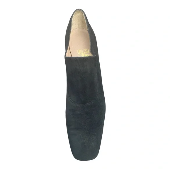 Salvatore Ferragamo Black Suede vintage Shoes size 7.5AA (narrow) - Picture 3 of 11